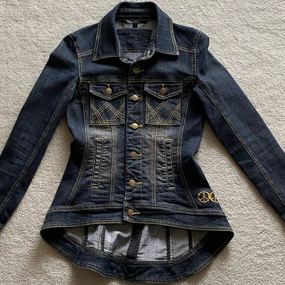 Vintage Charlie Brown hi-lo denim jacket - Picture 3 of 5